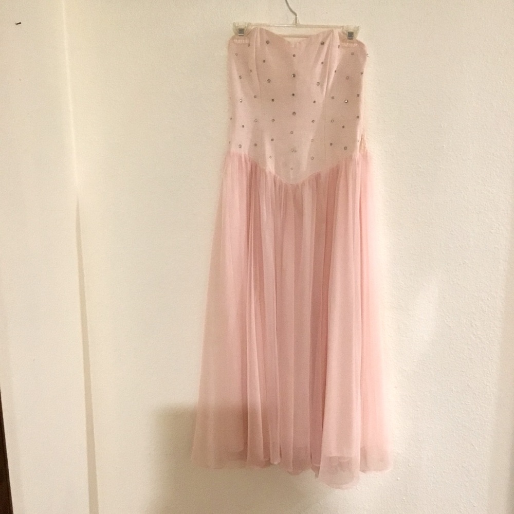 Vintage 1990 Positively Ellen Strapless Princess Prom Dress